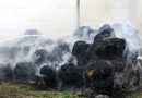 В Комсомольском округе сгорело 150 тюков сена — пожар потушили спасатели